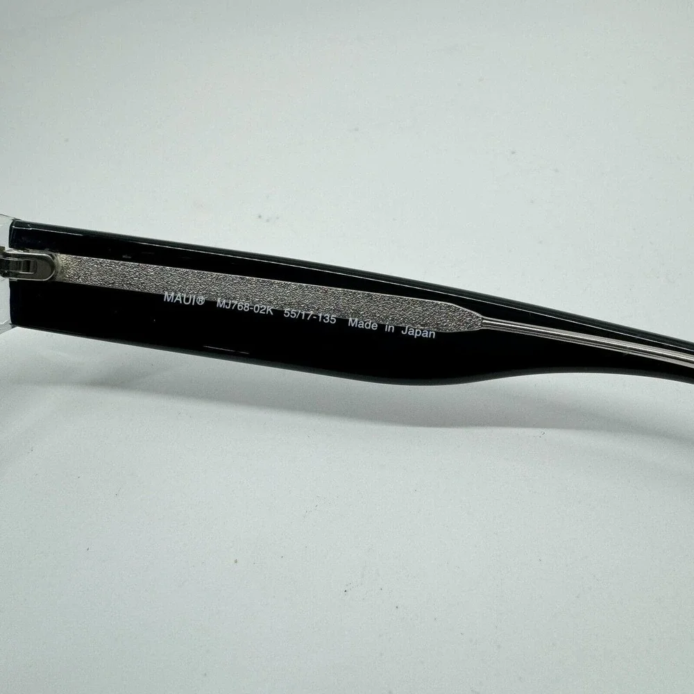 Maui Jim Sunglasses Frames‎ MJ768-02K PLUMERIA 55/17-135 Black Full Rim H10902